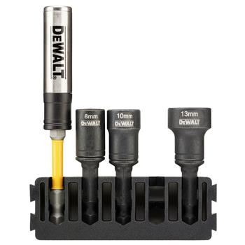 Set DeWALT (5 buc) suporturi pentru biți + capete de strângere curățabile 8, 10, 13 mm DT70827