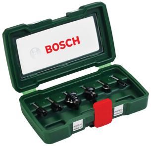 Set atelier BOSCH 6 de freze din carbură în carcasă de plastic (ax Ø 6 mm) 2607019462