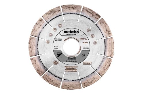 Disc de tăiere diamantat METABO Dia-TS115x22.23mm - CP, Beton, Profesional 628575000