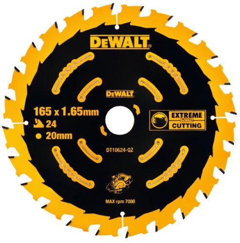 Pânză de ferăstrău DeWALT pentru ferăstrău AKU pentru tăierea aluminiului, ATB +20°, 165 x 20 mm, 40 dinți DT10640