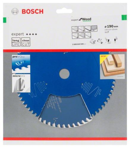 Pânză de ferăstrău BOSCH Expert pentru lemn 190 x 20 x 2,6 mm, 56 2608644046