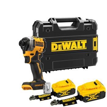 Cheie de impact compactă fără fir DeWALT, baterie 2x 5Ah cu curea DCF850P2LRT