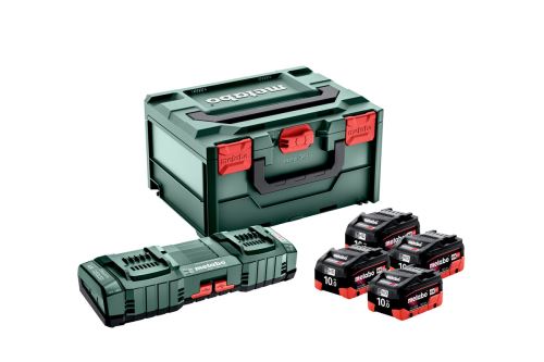 METABO Set de baza (incarcator + baterii) 18V / 4x LiHD 10 Ah + ASC 145 DUO + carcasa 685143000